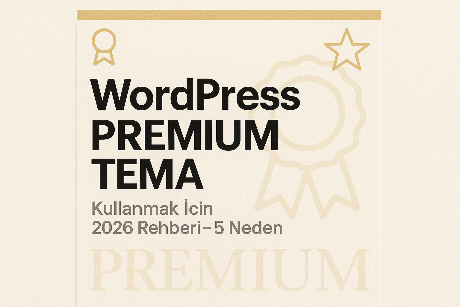 Wordpress Premium Tema Kullanmak Için 2026 Rehberi 5 Neden