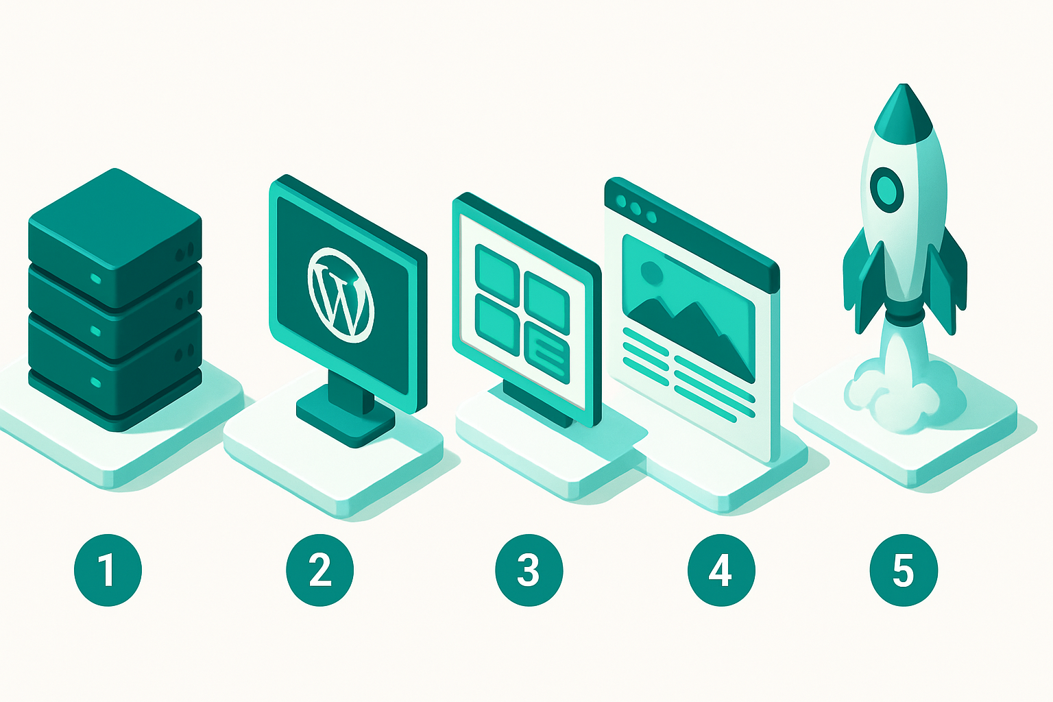 Wordpress Ile Web Sitesi Kurma Adım Adım Süreç Infografik